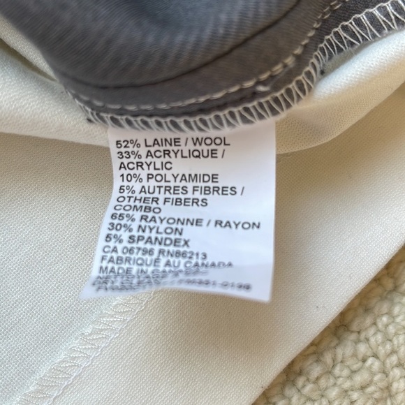 Tristan Pink & White Mixed Materials T-Shirt Made in Canada Size XS - Picture 7 of 10